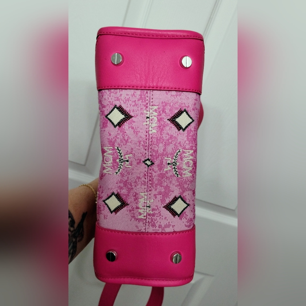 MCM Pink Denim Crossbody Bag - Picture 6 of 13